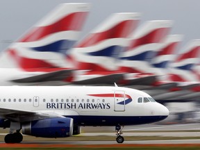 A British Airways plane lands at Heathrow Airport on March 19, 2010 in London, England. (Dan Kitwood/Getty Images)