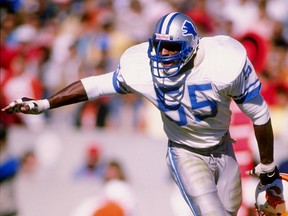 Detroit Lions linebacker Michael Cofer is seen in a 1988 file photo.