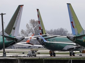 Boeing 737 MAX 8 planes are parked near Boeing Co.'s 737 assembly facility in Renton, Wash. on Nov. 14, 2018.