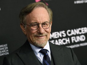 In this Thursday, Feb. 28, 2019, file photo, filmmaker Steven Spielberg poses at the 2019 "An Unforgettable Evening" benefiting the Women's Cancer Research Fund, at the Beverly Wilshire Hotel, in Beverly Hills, Calif.