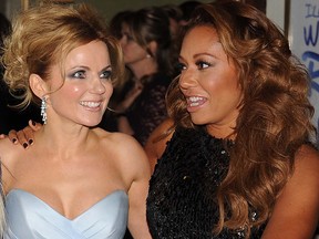 Geri Halliwell and Melanie Brown attend the press night of "Viva Forever," a musical based on the music of The Spice Girls at Piccadilly Theatre on Dec. 11, 2012 in London, England.