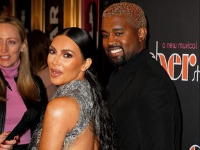 Kanye West and Kim Kardashian West attend the opening night of the new musical 'The Cher Show' on Broadway at Neil Simon Theatre on Dec. 3, 2018 in New York City.