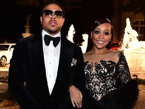 Shannon Brown and singer Monica attend Rick Ross 40th Birthday Celebration on January 28, 2016 in Fayetteville, Georgia.
