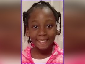 This photo provided by the Los Angeles County Sheriff's Office shows nine-year-old Trinity Love Jones, who was found dead in a duffel bag along a suburban Los Angeles equestrian trail on March 5, 2019.