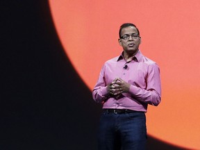 In this May 15, 2013, file photo, Amit Singhal, senior vice president and software engineer at Google Inc., speaks at Google I/O 2013 in San Francisco.