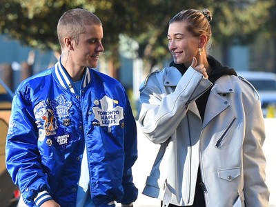 Justin Bieber Toronto Maple Leafs Blue Puffer Jacket