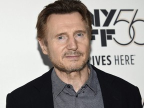 This Oct. 4, 2018 file photo shows actor Liam Neeson at the premiere for "The Ballad of Buster Scruggs" during the 56th New York Film Festival in New York.