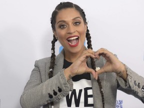 In this April 19, 2018 file photo, Lilly Singh arrives at WE Day California at The Forum in Inglewood, Calif.