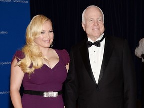 In this May 3, 2014 file photo, Meghan McCain, and Sen. John McCain attend the White House Correspondents' Association Dinner in Washington.