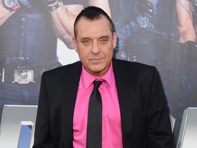 In this Aug. 11, 2014 file photo, actor Tom Sizemore arrives at the premiere of "The Expendables 3" in Los Angeles.