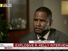 This image provided by CBS shows R. Kelly being interviewed by Gayle King on "CBS This Morning" on Wednesday, March 6, 2019 in Chicago.