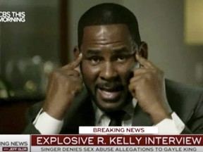 In this frame from video provided by CBS, R. Kelly talks during an interview with Gayle King on "CBS This Morning" broadcast Wednesday, March 6, 2019.