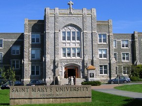 The main entrance to Saint Mary's University is seen in a 2007 file photo