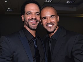 Kristoff St. John and Shemar Moore attend the 45th NAACP Awards Non-Televised Awards Ceremony at the Pasadena Civic Auditorium on February 21, 2014 in Pasadena, Calif.
