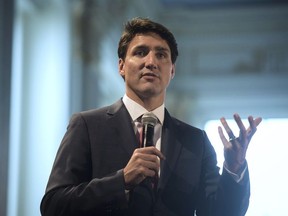 Prime Minster Justin Trudeau delivers remarks to supporters at a Liberal donor appreciation event in Toronto on Wednesday, March 27, 2019.