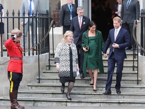 Prince Harry and Meghan Markle, the Duke and Duchess of Sussex, attend an event at Canada House to mark Commonwealth Day, March 11, 2019. (John Rainford/WENN.com)