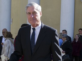 In this March 24, 2019, photo, Special counsel Robert Mueller departs St. John's Episcopal Church, across from the White House in Washington.