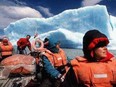 A group of travelers head out into the icebergs in an attempt to get to the Grey Glacier on Grey Lake in Parque Nacional Torres del Paine, located in southern Chile. (Toronto Sun files)