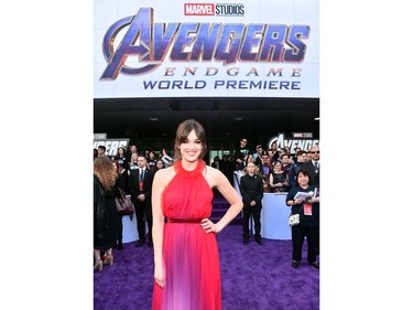 Elizabeth Henstridge attends the world premiere of Marvel Studios' "Avengers: Endgame" at the Los Angeles Convention Center on April 22, 2019 in Los Angeles.