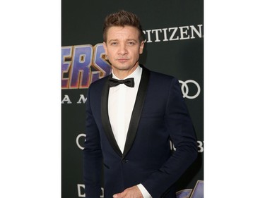 Jeremy Renner attends the world premiere of Marvel Studios' "Avengers: Endgame" at the Los Angeles Convention Center on April 22, 2019 in Los Angeles.
