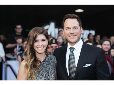 (L-R) Katherine Schwarzenegger and Chris Pratt attend the world premiere of Marvel Studios' "Avengers: Endgame" at the Los Angeles Convention Center on April 22, 2019 in Los Angeles.