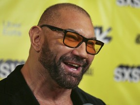 Dave Bautista arrives for the world premiere of "Stuber" at the Paramount Theatre during the South by Southwest Film Festival on Wednesday, March 13, 2019, in Austin, Texas.