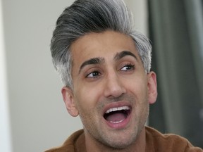 In this March 15, 2019, photo, Tan France, a cast member on the Netflix series "Queer Eye," speaks during an interview at his home in Salt Lake City. (AP Photo/Rick Bowmer)