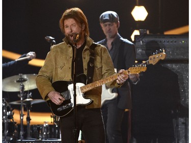 Ronnie Dunn, of Brooks & Dunn, performs "Brand New Man" at the 54th annual Academy of Country Music Awards at the MGM Grand Garden Arena on Sunday, April 7, 2019, in Las Vegas.