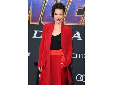 Evangeline Lilly arrives for the world premiere of Marvel Studios' "Avengers: Endgame" at the Los Angeles Convention Center on April 22, 2019 in Los Angeles.