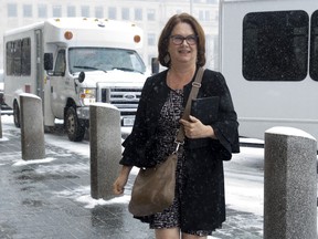 Independent MP Jane Philpott arrives at the West block of the Parliament buildings in Ottawa, Tuesday April 9, 2019.