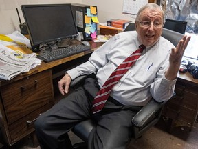 In this Feb. 21, 2019, file photo, Goodloe Sutton, publisher of the Democrat-Reporter newspaper, speaks during an interview at the newspaper's office in Linden, Ala.