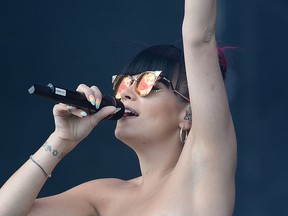 Lily Allen performs live at Radio 1's Big Weekend at Glasgow Green on May 24, 2014 in Glasgow, Scotland.