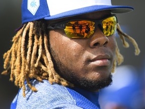 Toronto Blue Jays infielder Vladimir Guerrero Jr. wll make his debut on Friday against the A's.