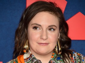 This March 26, 2019 file photo shows actress Lena Dunham at the premiere of the final season of HBO's "Veep" in New York.