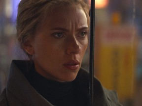 This image released by Disney shows Scarlett Johansson in a scene from "Avengers: Endgame."