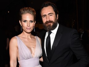 Actors Stefanie Sherk and Demian Bichir attend the 2014 LACMA Art + Film Gala honoring Barbara Kruger and Quentin Tarantino presented by Gucci at LACMA on November 1, 2014 in Los Angeles, California.  (Michael Buckner/Getty Images for LACMA)