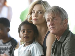 Charlize Theron, Jackson and Sean Penn attend the Points of Light generationOn Block Party on April 18, 2015 in Los Angeles, Calif.  (Joe Scarnici/Getty Images for generationOn)