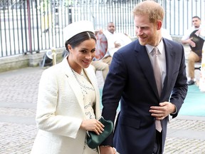 Meghan, Duchess of Sussex and Prince Harry, Duke of Sussex attend the Commonwealth Service on Commonwealth Day at Westminster Abbey on March 11, 2019, in London, England.