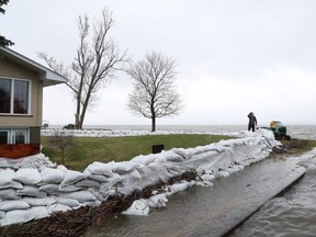 Ottawa River water almost totally surrounds 231 Grandview Road in Ottawa, Friday, April 26, 2019.