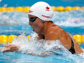 Sydney Pickrem of Canada competes during the Women's 400m Individual Medley on day seventeen of the Budapest 2017 FINA World Championships on July 30, 2017 in Budapest, Hungary.