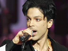 Prince performs onstage at the 36th Annual NAACP Image Awards at the Dorothy Chandler Pavilion in Los Angeles on March 19, 2005.