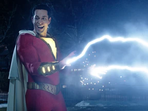This image released by Warner Bros. shows Zachary Levi in a scene from "Shazam!"