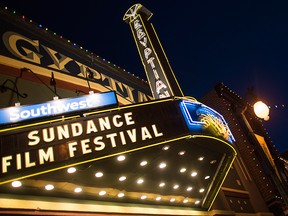 This Jan. 22, 2015 file photo shows the Egyptian Theatre on Main Street during the first day of the 2015 Sundance Film Festival in Park City, Utah.