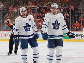 The Maple Leafs have invested $135 million in John Tavares (left) and Auston Matthews. (Bruce Bennett/Getty Images)