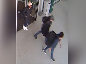 Police say three suspects made off with $450,000 worth of colonoscopy equipment from a Philadelphia-area hospital on Saturday. (Lower Merion Police Department/Facebook)