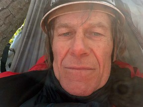 Terry Christenson is shown in a hammock in a tree in this recent handout photo. (THE CANADIAN PRESS/HO - Stand.earth)