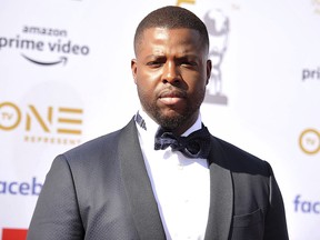 Winston Duke arrives at the 50th annual NAACP Image Awards on Saturday, March 30, 2019, at the Dolby Theatre in Los Angeles. (Richard Shotwell/Invision/AP)