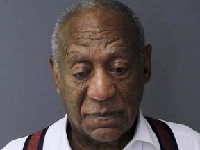 This image provided by the Montgomery County Correctional Facility shows Bill Cosby on Sept. 25, 2018, after he was sentenced to three to 10 years for sexual assault. (Montgomery County Correctional Facility via AP) ORG XMIT: NYYE133
