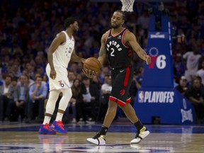 Toronto Raptors' Kawhi Leonard led the team with 33 points on Thursday night. (GETTY IMAGES)