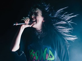 Billie Eilish performs onstage at the Coachella Valley Music and Arts Festival on April 20, 2019 in Indio, California.